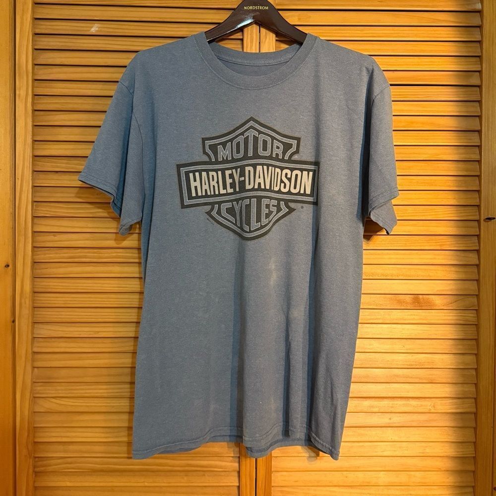 Harley-Davidson 2017 light blue Silverton CO Logo Tee large
